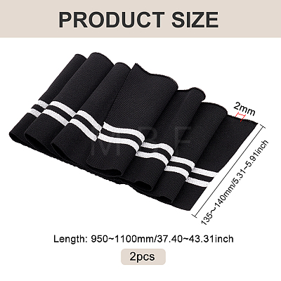 2Pcs 95% Cotton & 5% Elastic Fiber Ribbing Fabric for Cuffs FIND-BC0004-47B-1