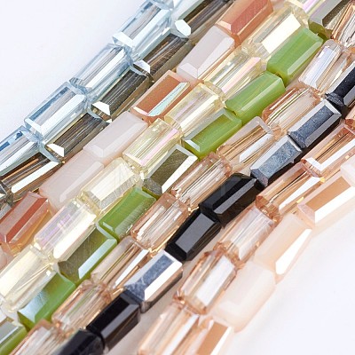 Glass Beads Strands EGLA-F123-3x6mm-M05-1