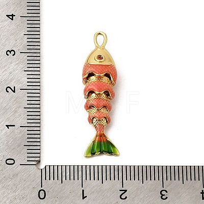Brass Enamel Pendants KK-CJC0013-15G-02-1