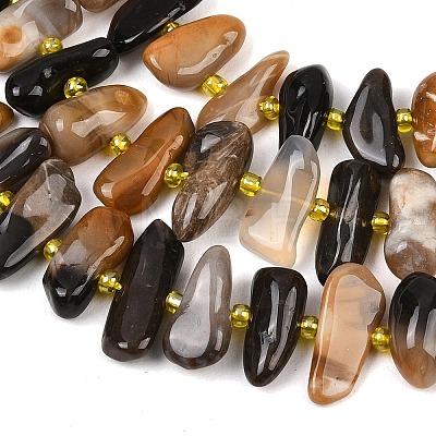 Natural Grey Opal Beads Strands G-K393-B07-1