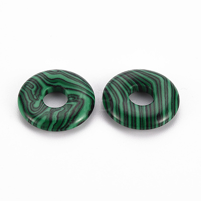 Synthetic Malachite Pendants G-T122-66J-1