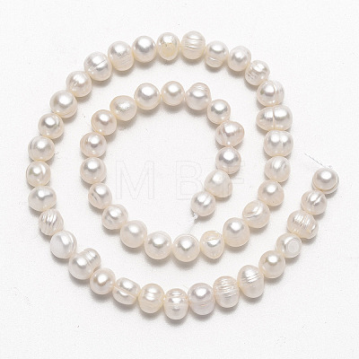 Natural Cultured Freshwater Pearl Beads Strands X-SPPA004Y-1-1