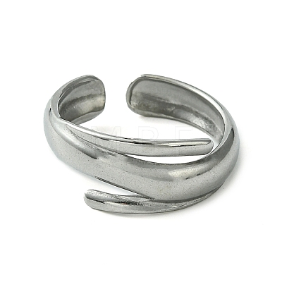 Non-Tarnish 304 Stainless Steel Open Cuff Ring RJEW-L110-003P-1