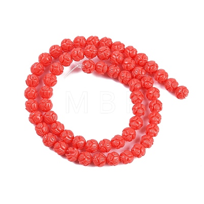 Synthetic Coral Carved Beads Strands CORA-C003-01C-1