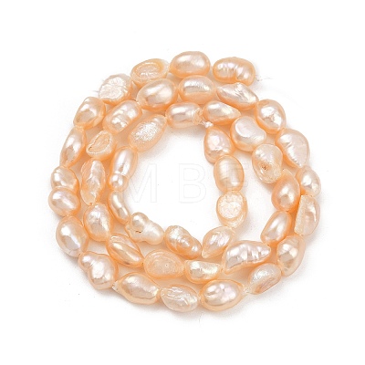 Natural Cultured Freshwater Pearl Beads Strands PEAR-P064-20H-02B-1