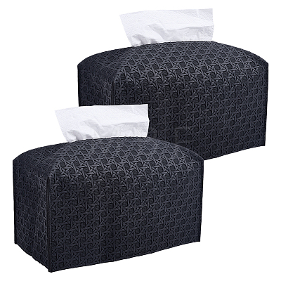 Crossed Textured Imitation Leather Tissue Boxes CON-WH0095-208B-1