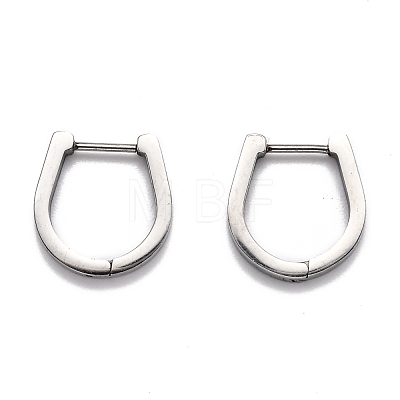 Tarnish Resistant 304 Stainless Steel Huggie Hoop Earrings STAS-H156-14B-P-1
