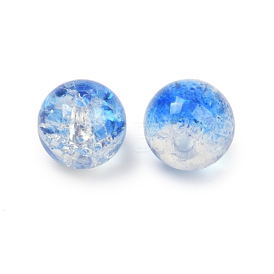 Transparent Crackle Glass Beads GLAA-XCP0001-62-8mm-1