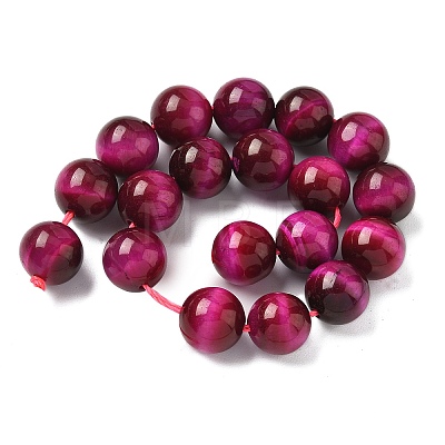 Natural Rose Tiger Eye Beads Strands G-G099-10mm-12-1