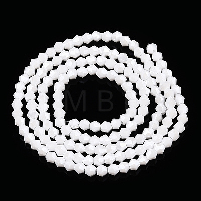 Opaque Solid Color Electroplate Glass Beads Strands EGLA-A039-P2mm-A15-1