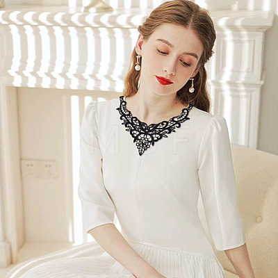 4Pcs 4 Styles Polyester Computerized Embroidery Collar DIY-TA0015-70-1