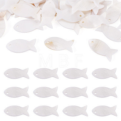30Pcs Natural Freshwater Shell Pendants BSHE-TA0001-32-1