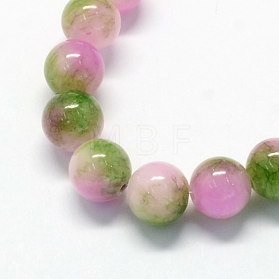 Natural Dyed Persian Jade Gemstone Bead Strands G-R271-10mm-XP25-1