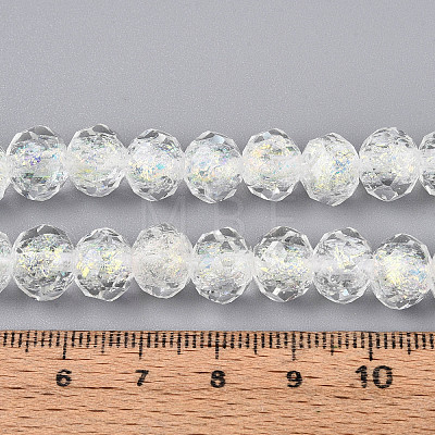 Handmade Foil Lampwork Beads Strands FOIL-T008-09F-1