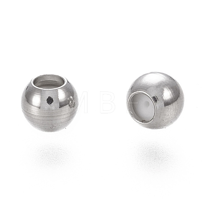 202 Stainless Steel Beads STAS-K204-02E-P-1