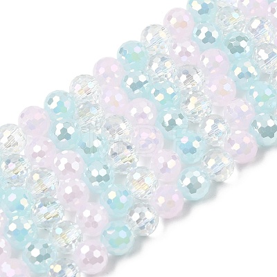 Electroplate Glass Beads Strands EGLA-D300-06-8mm-26-1
