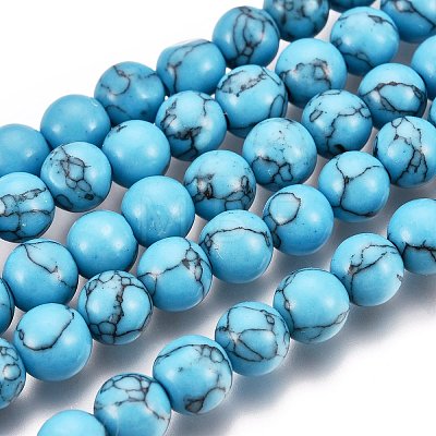 Synthetic Turquoise Beads Strands LS-Z0NDC013-1-1