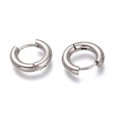 201 Stainless Steel Huggie Hoop Earrings EJEW-L256-05A-P-1