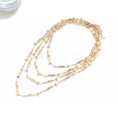 Ocean Alloy Fish Link Chain Multi Layered Necklaces for Women WGF773C-01-1