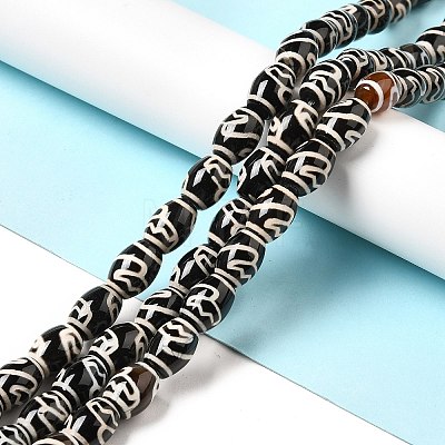 Tibetan Style dZi Beads Strands G-F726-A07-1