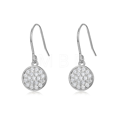 925 Sterling Silver Pave Moissanite Dangle Earrings for Women ZF9652-1