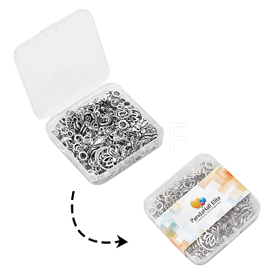 Tibetan Style Alloy Large Hole European Dangle Charms & Alloy European Dangle Charms PALLOY-PH0013-74-RS-1