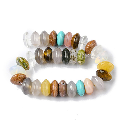 Natural & Synthetic Mixed Gemstone Beads Strands G-F743-05D-1