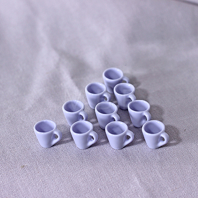 Resin Miniature Teacup Ornaments BOTT-PW0001-179E-1