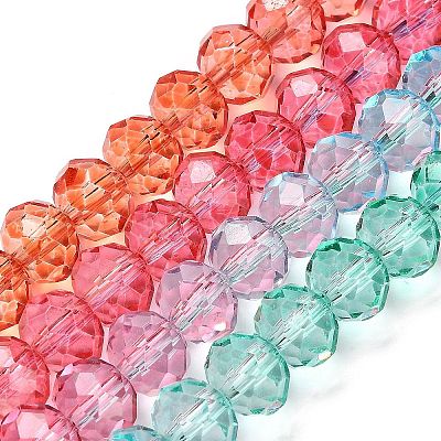 Transparent Painted Glass Beads Strands DGLA-A034-T8mm-A11-1