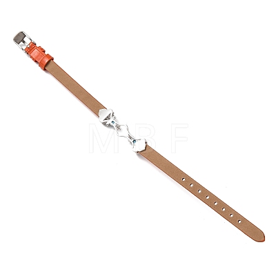 Adjustable Cowhide Bracelet Making for Beads BJEW-P394-05P-1