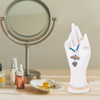 Plastic Mannequin Hand Jewelry Display Holder Stands RDIS-WH0009-014-1