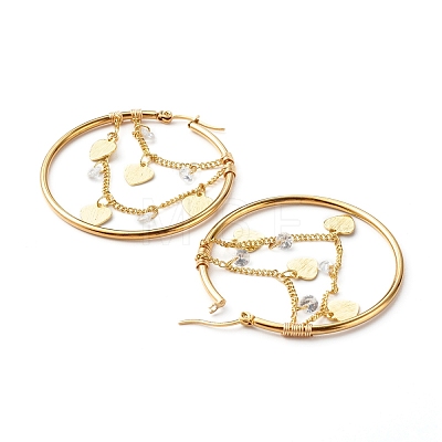 Brass Hoop Earrings EJEW-JE04573-1