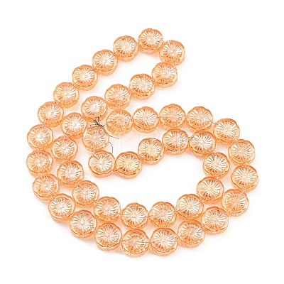 Full Plated Electroplate Glass Transparent Beads Strands EGLA-G037-10A-FP01-1