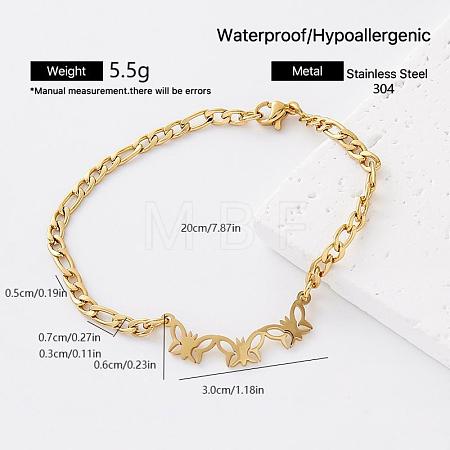 European Style 304 Stainless Steel Link Bracelets for Women OZ9661-2-1