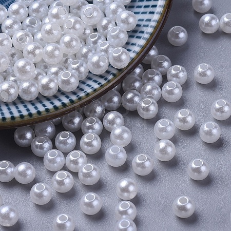 Imitated Pearl Acrylic Beads PACR-5D-1-1