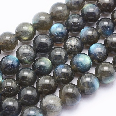 Natural Labradorite Beads Strands G-O166-08-10mm-1