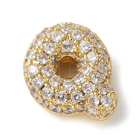 Brass Micro Pave Cubic Zirconia Beads KK-P290-61G-Q-1