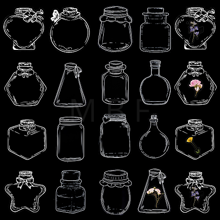 3 Styles Waterproof Self Adhesive Stamping Stickers Sets DIY-CP0011-04B-1