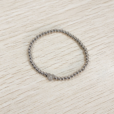 304 Stainless Steel Beads Stretch Bracelets for Women FS-WGC4F34-01-1