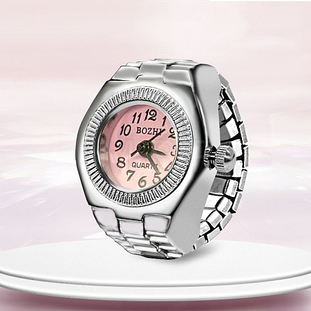 201 Stainless Steel Stretch Watchband Finger Ring Watches WACH-G018-03P-05-1