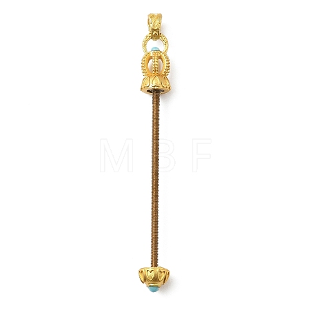 Heart Shape Brass Screw Peg Bails KK-NH0008-05AG-1