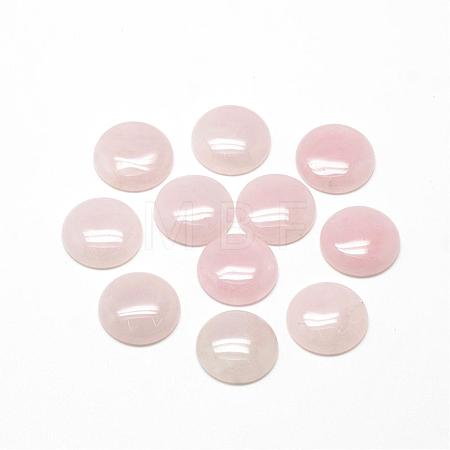 Natural Rose Quartz Cabochons G-R416-20mm-48-1