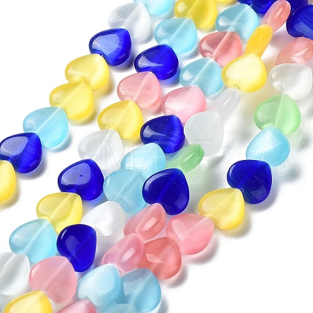 Cat Eye Glass Bead Strands X-CE-R010-11-1