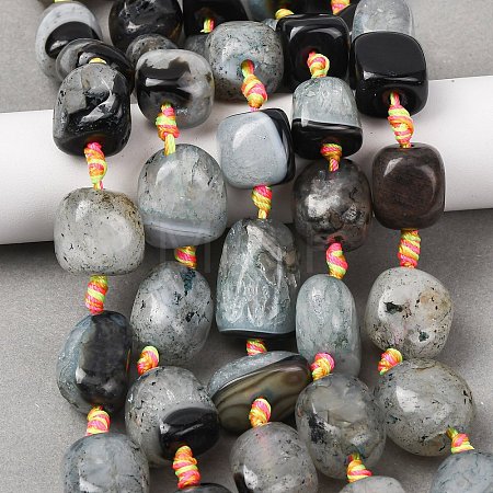 Natural Agate Beads Strands G-F825-G01-01C-1