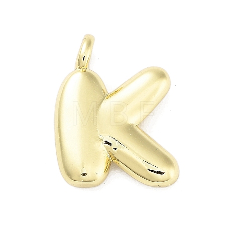 Rack Plating Brass Balloon Letter Pendants KK-C050-01G-K-1