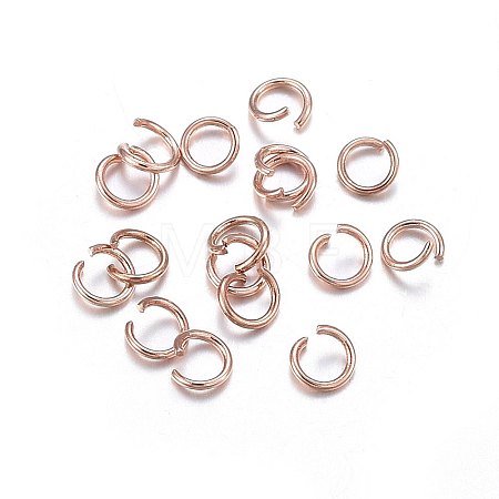 304 Stainless Steel Open Jump Rings STAS-O107-06RG-F-1