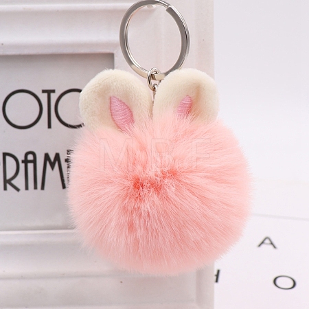 Imitation Rabbit Fur Keychain PW-WG15273-03-1