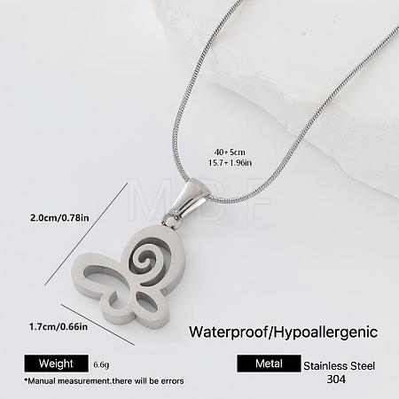 304 Stainless Steel Pendant Necklaces for Women DV7117-5-1