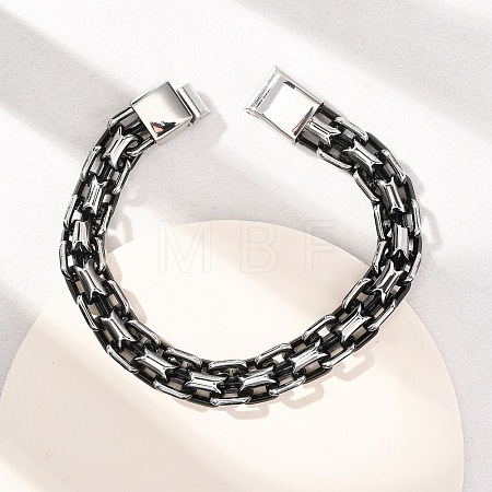 304 Stainless Steel Link Chain Bracelets BJEW-F529-14EB-1