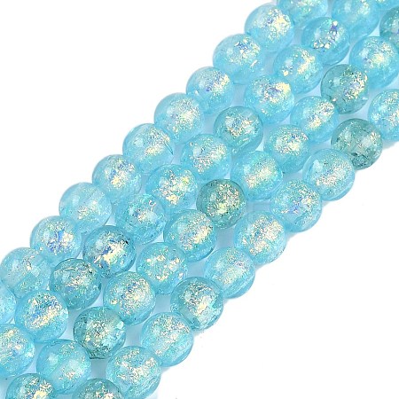 Handmade Foil Lampwork Beads Strands FOIL-K003-06B-07-1